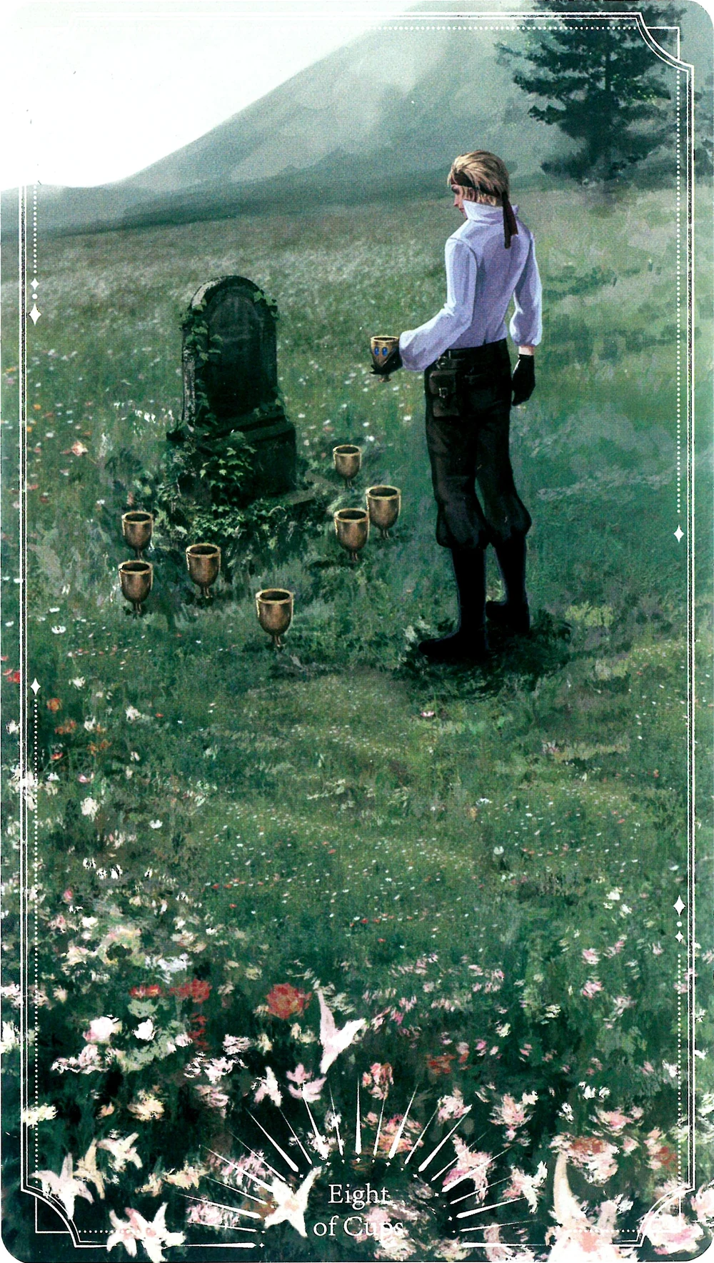 <strong>Danitz leaving the golden chalice at the grave of Mobet Zoroast and Siatas.</strong>