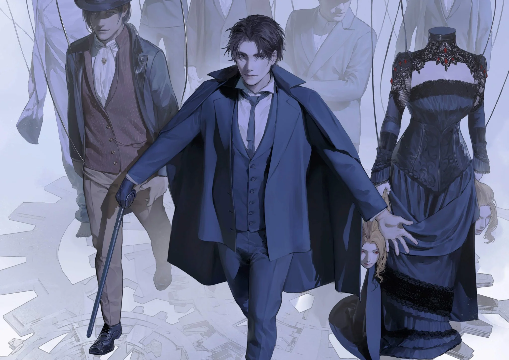 <strong>Gehrman Sparrow, Mr. Azik and Reinette Tinekerr.</strong>