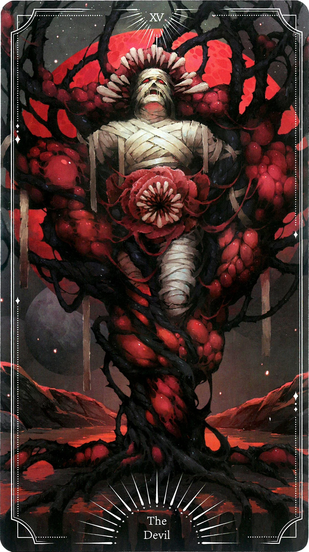 <strong>The Chained God being manipulated by Mother Tree of Desire.</strong>